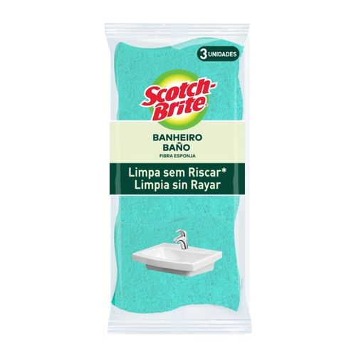 Esponja Limpa Sem Riscar Conjunto C/ 3 Unidades Azul Scotch-Brite