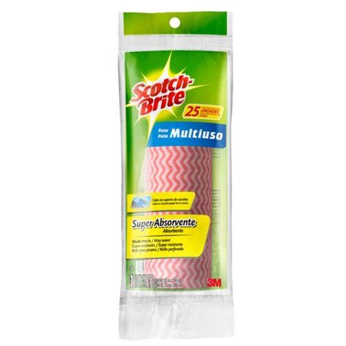 Pano Multiuso Rolo Rosa C/ 25 Unidades Scotch-Brite