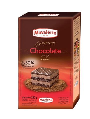Chocolate Em Pó Solúvel 50% 200G Mavalério