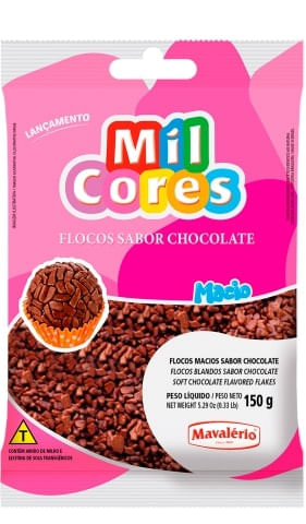 Granulado Macio Em Flocos Chocolate 150G Mavalério