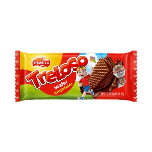 Biscoito Wafer Brigadeiro Treloso 35 Vitarella