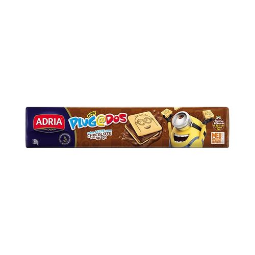 Biscoito Plugados Quadrado Chocolate  130g Adria