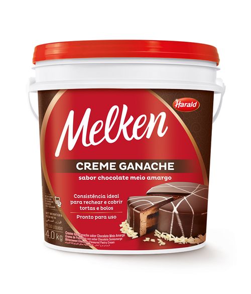 Creme Ganache Chocolate Meio Amargo 4Kg Melken