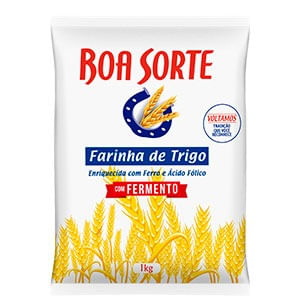 Farinha De Trigo Com Fermento 1Kg Boa Sorte