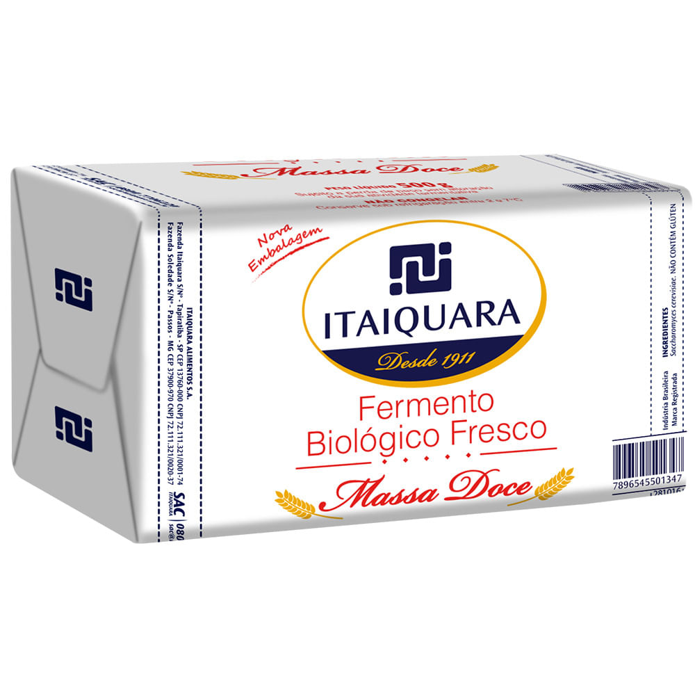 FERMENTO FRESCO MASSA DOCE PLASTIFICADO 500G ITAIQUARA