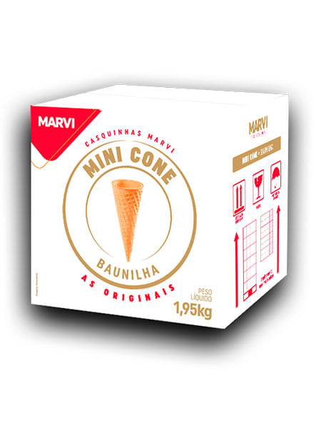 Casquinha Mini Cone Baunilha 1,95Kg Marvi