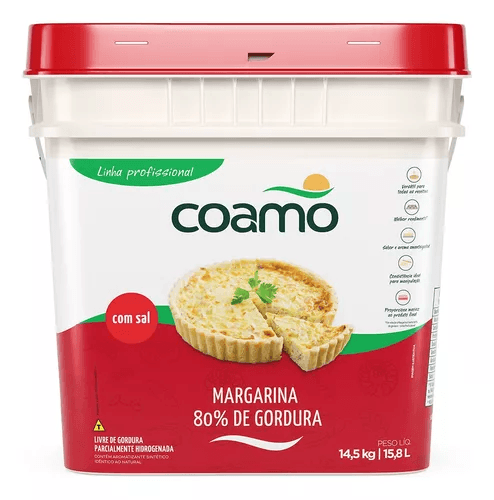 Margarina 80% Com Sal Balde 14,5Kg Coamo