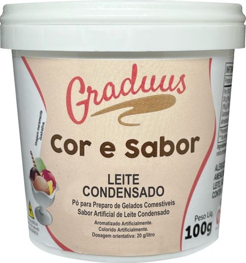 Pó Para Preparo De Gelados Graddus Caseiro Leite Condensado 100G Ello