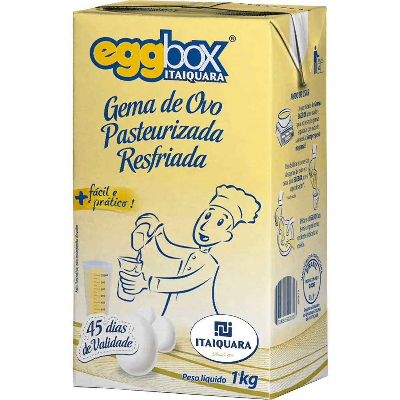 GEMA DE OVO PASTEURIZADA 1 KG ITAIQUARA
