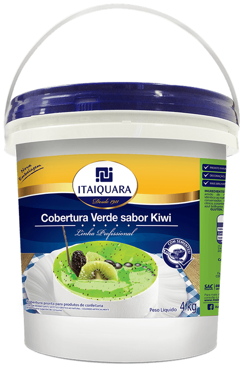 Cobertura Fantasia Verde Kiwi 4Kg Itaiquara
