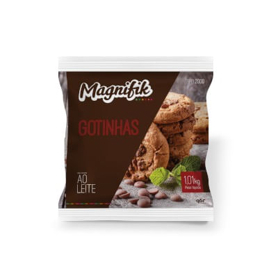 Gota Pingo De Chocolate Ao Leite Magnifik 1,01Kg