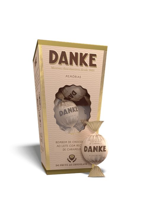 Caixa De Bombom Chocolate Com Caramelo 72G Danke