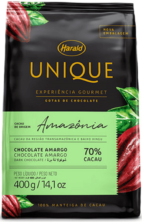 Chocolate Em Gotas Amazonia 70% Unique 400G Harald