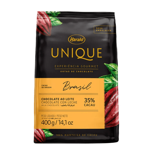 Chocolate Em Gotas Ao Leite 35% Unique 400G Harald