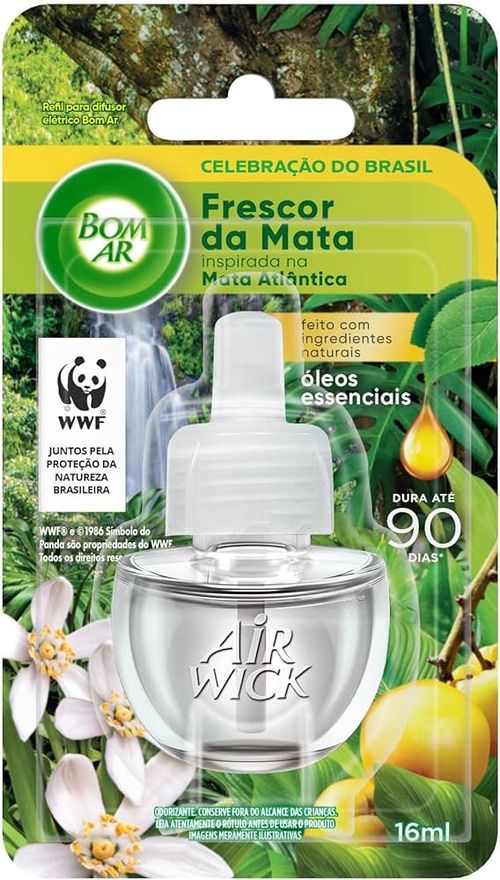 Desodorizador Bom Ar Aerossol Frescor Da Mata Refil 16Ml