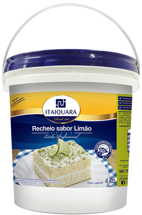 Recheio Limão Com Raspas 4Kg Itaiquara