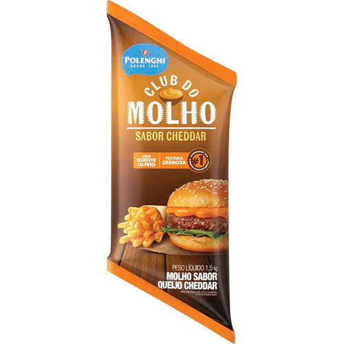 Molho Queijo Cheddar Bisnaga 1,5Kg Polenghi