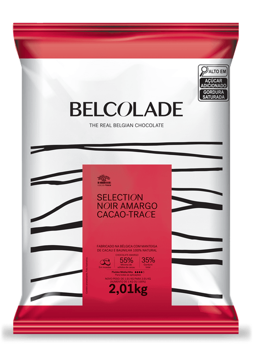 Chocolate Belcolade Meio Amargo Noir Selection Moeda 2,01Kg Puratos