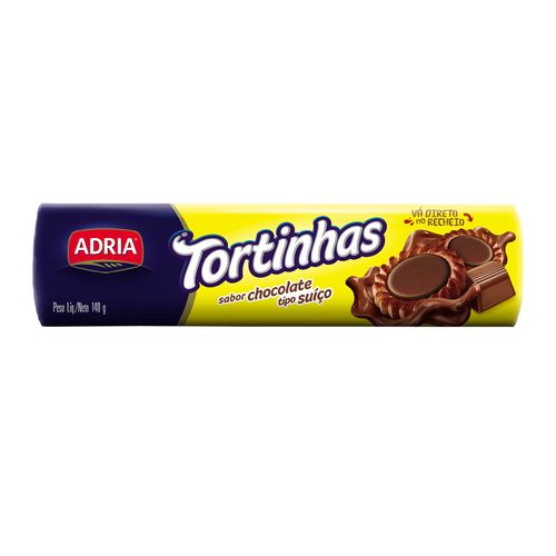 Biscoito Tortinhas Chocolate Suiço 140G Adria
