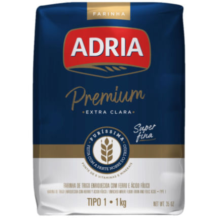 Farinha de Trigo Tipo 1 Extra Clara Premium 1kg Adria