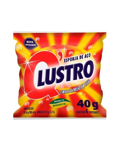 Esponja De Aço 6Un 40G Q'Lustro