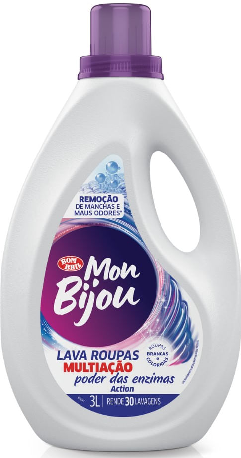 Lava Roupas Líquido Multiação Azul 3L Mon Bijou