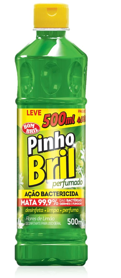 Desinfetante Fl Limão 500Ml Pinho Bril Leve 500 Pague 450