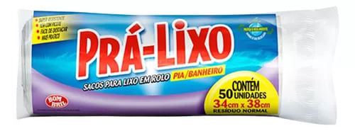 Saco De Lixo Rolo 50 Litros 30Un Pra Lixo