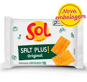 Biscoito Sol Salt Plus 120G J.Macedo