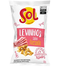 Biscoito Sol Levinhos Presunto 50G J.Macedo