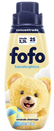 Amaciante De Roupa Concentrado Amarelo Chamego 500Ml Fofo