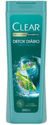 Shampoo Anticaspa Detox Diário 200Ml Clear Women