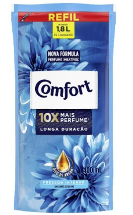 Amaciante De Roupas Concentrado Fresco Intenso Refil 400Ml Comfort