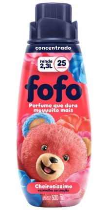 Amaciante De Roupas Concentrado Vermelho Sensação 500Ml Fofo