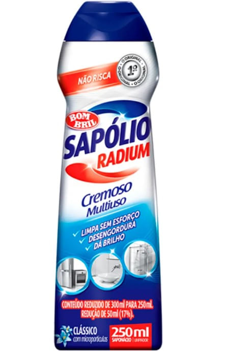 Limpador Multiuso Cremoso Clássico Sapolio Radium 450ML Bombril