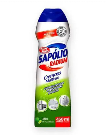 Limpador Multiuso Cremoso Limão Sapolio Radium 450ML Bombril
