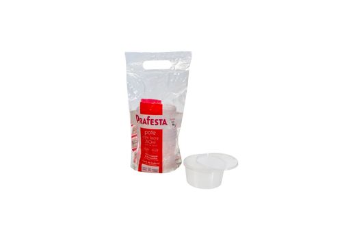 Pote Com Lacre Redondo 250Ml 10Un Prafesta