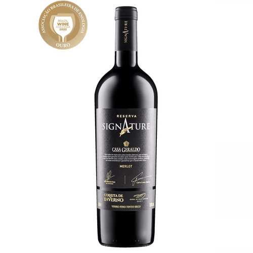 Vinho Tinto Reserva Signature Colheita de Inverno Casa Geraldo Merlot 750ml Brasil