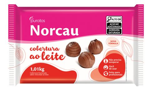 Cobertura Premium Ao Leite Barra 1,01Kg Norcau