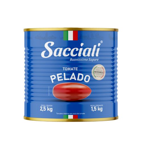 Tomate Pelado 2,5Kg Lata Sacciali