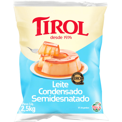 Leite Condensado 6% De Gordura 2,5Kg Bag Tirol