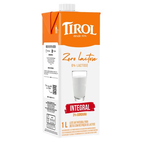 Leite Uht Integral Zero Lactose 1L Tirol