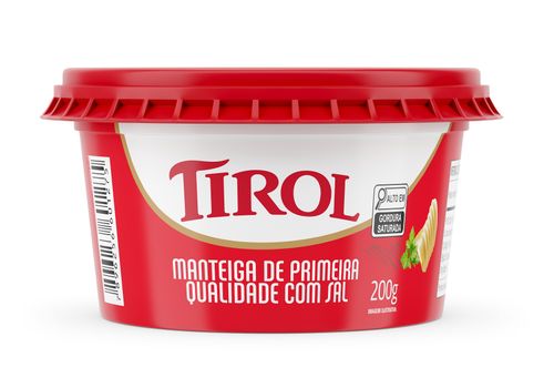 Manteiga De Primeira Qualidade Com Sal 200G Tirol