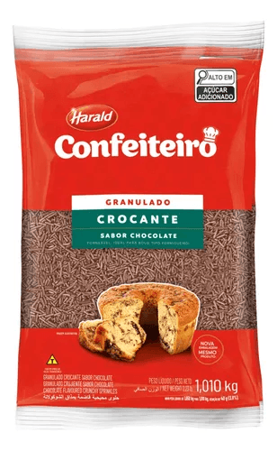 Granulado Crocante Sabor Chocolate Confeiteiro 1,010Kg Harald