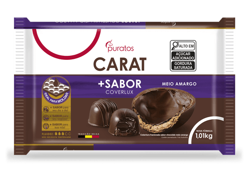 Cobertura Meio Amargo Carat Coverlux 1Kg Puratos