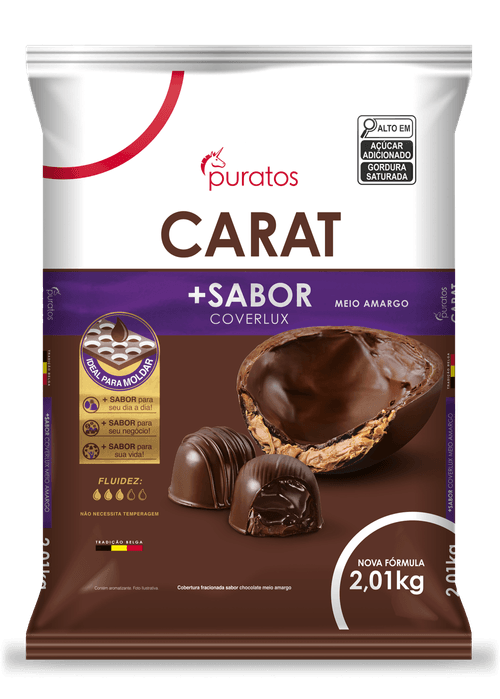 Cobertura Meio Amarga Carat Coverlux Moeda 2,01Kg Puratos
