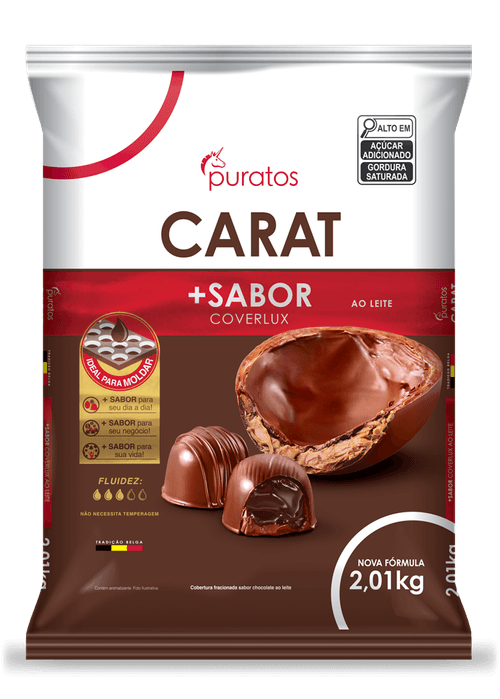 Cobertura Ao Leite Carat Coverlux 2,01Kg Puratos