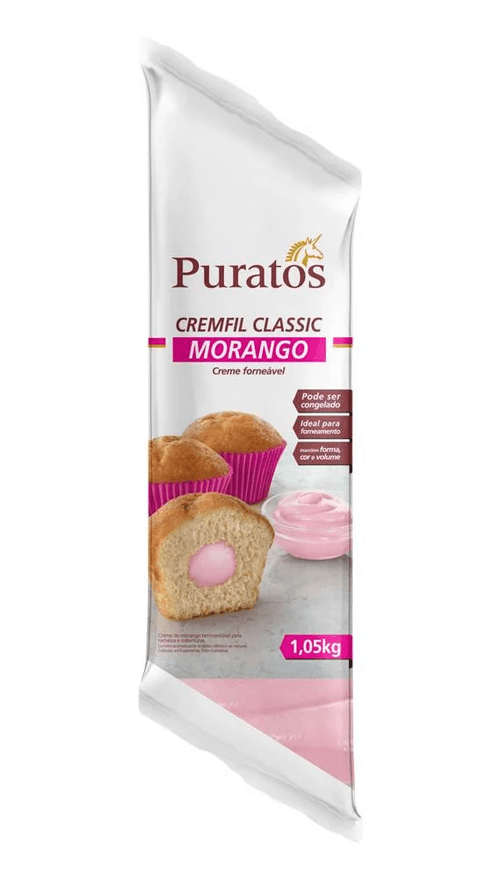 Recheio De Morango Cremfil Bisnaga 1,05Kg Puratos
