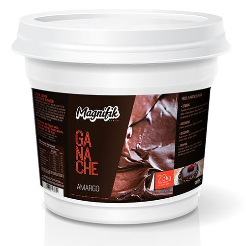 Creme Ganache Chocolate Amargo 2,3kg - Magnifik