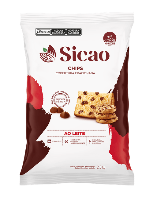 Chocolate Ao Leite Gota Chips 2,5Kg Sicao